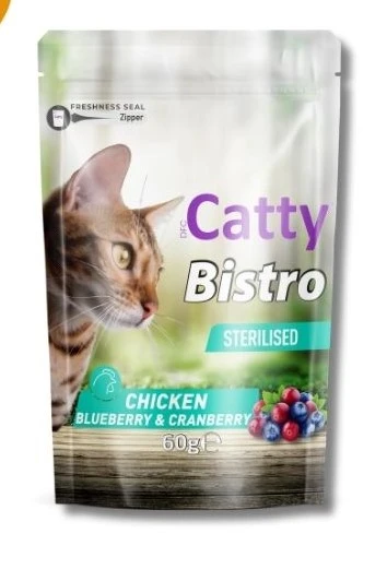 Catty Bistro Sterilised Tavuklu Kedi Ödülü 60gr ürün görseli 1