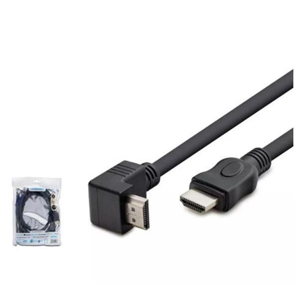 Hadron Hdx2016 Hdmi Kablo Pvc L Tip 1.5M Siyah ürün görseli 1