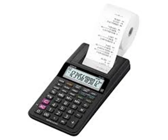 Casio HR-8RC-BK 12 Hane Siyah Şeritli Hesap Makinesi ürün görseli 1