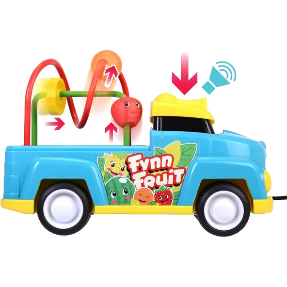 Dickie ABC Fynn Fruit Sesli İple Çekilebilen İnce Motor Becerisi Labirent Oyunlu Kamyon Araba ürün görseli 1