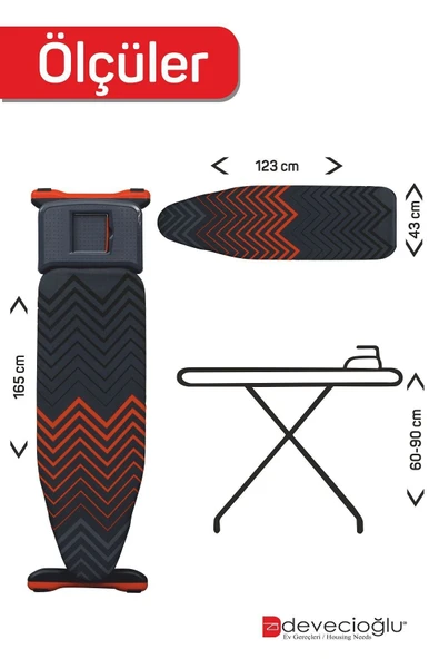 Devecioğlu Harbinger MM164 TrendBoard Yeni Model Ütü Masası - Resim 2