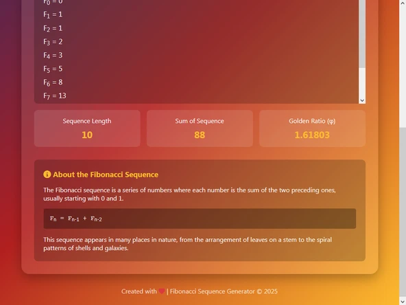 Fibonacci Sequence Generator - Resim 2