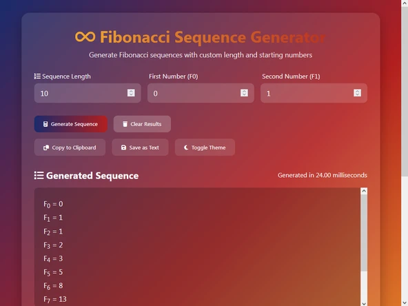 Fibonacci Sequence Generator ürün görseli 1
