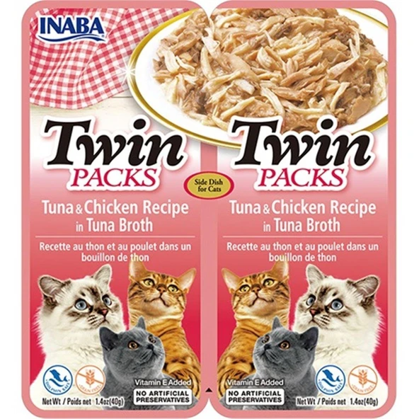 Ciao Twins Churu Ton Balıklı ve Tavuklu Kedi Çorbası 2 X 40 gr ürün görseli 1