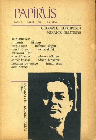 Papirüs Aylık Dergi Sayı 9 Şubat 1967 ürün görseli 1