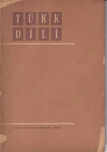 Türk Dili 177 Haziran 1966 ürün görseli 1