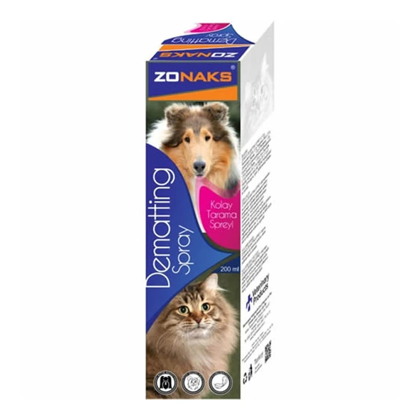 Zonaks Dematting Spray Kedi Köpek Kıtık Açıcı Sprey 200 Ml ürün görseli 1