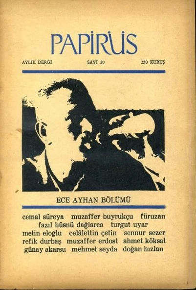 Papirüs Aylık Dergi Sayı 20 Ocak 1968 ürün görseli 1
