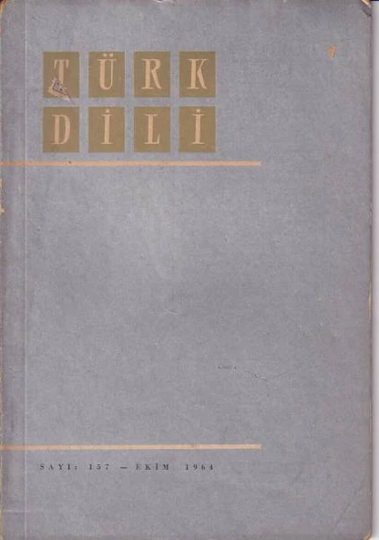 Türk Dili 157 Ekim 1964 ürün görseli 1
