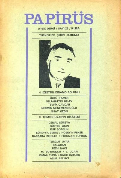 Papirüs Aylık Dergi Sayı 26 Ağustos 1968 ürün görseli 1