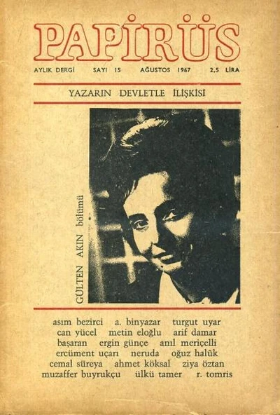 Papirüs Aylık Dergi Sayı 15 Ağustos 1967 ürün görseli 1