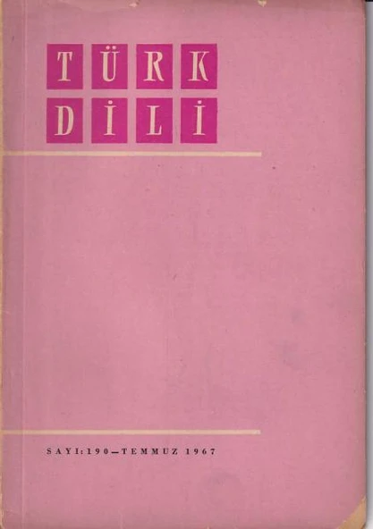 Türk Dili 190 Temmuz 1967 ürün görseli 1