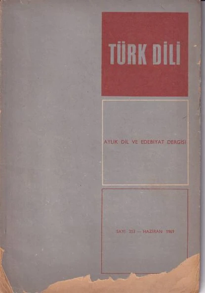 Türk Dili 213 Haziran 1969 ürün görseli 1