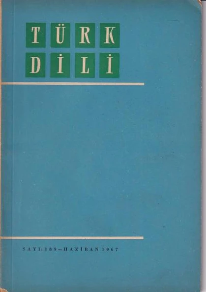 Türk Dili 189 Haziran 1967 ürün görseli 1