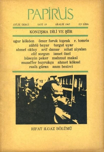 Papirüs Aylık Dergi Sayı 19 Aralık 1967 ürün görseli 1