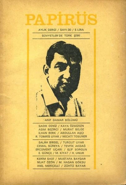 Papirüs Aylık Dergi Sayı 30 Aralık 1968 ürün görseli 1