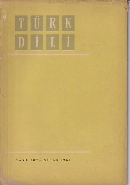 Türk Dili 187 Nisan 1967 ürün görseli 1
