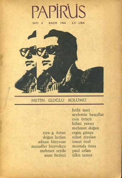 Papirüs Aylık Dergi Sayı 6 Kasım 1966 ürün görseli 1
