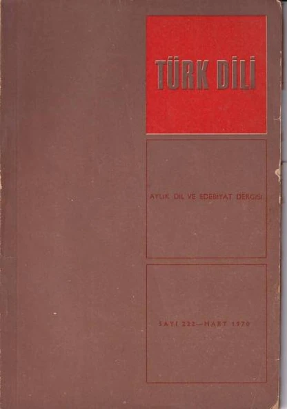 Türk Dili 222 Mart 1970 ürün görseli 1