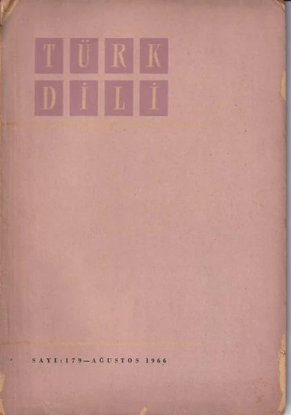 Türk Dili 179 Ağustos 1966 ürün görseli 1