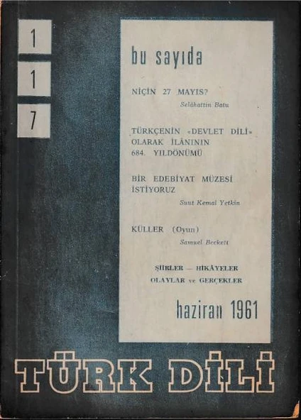 Türk Dili 117 Haziran 1961 Şiirler Hikayeler ürün görseli 1