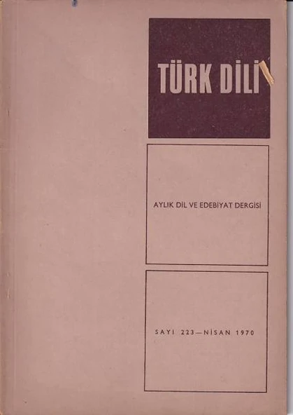 Türk Dili 223 Nisan 1970 ürün görseli 1