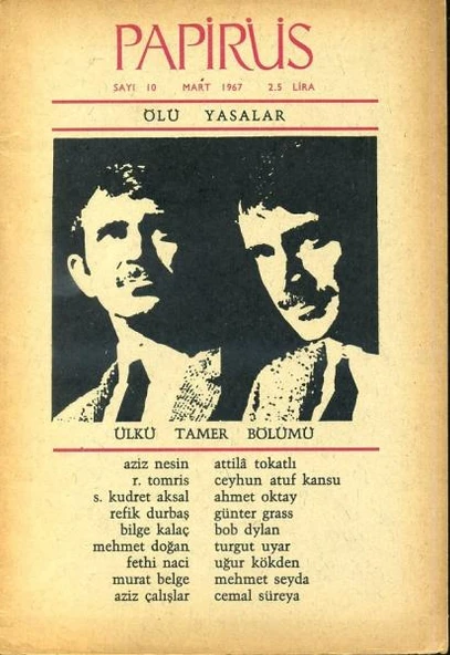 Papirüs Aylık Dergi Sayı 10 Mart 1967 ürün görseli 1