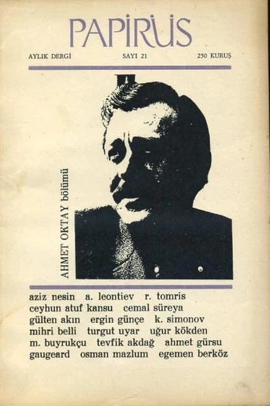 Papirüs Aylık Dergi Sayı 21 Şubat 1968 ürün görseli 1