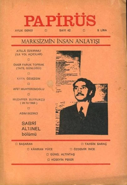 Papirüs Aylık Dergi Sayı 42 Aralık 1969 ürün görseli 1