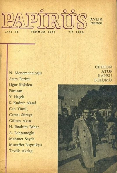 Papirüs Aylık Dergi Sayı 14 Temmuz 1967 ürün görseli 1