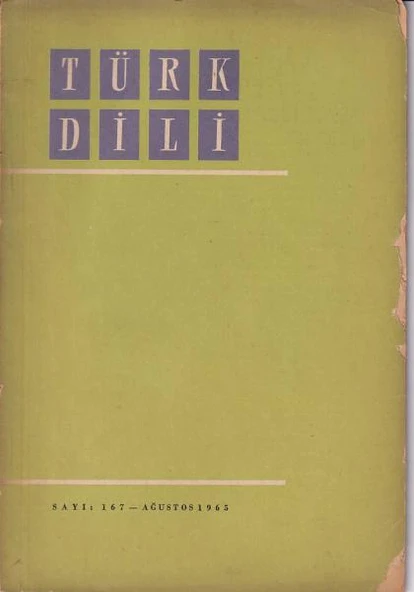 Türk Dili 167 Ağustos 1965 ürün görseli 1