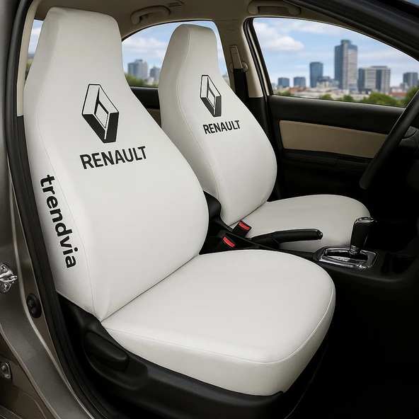 Seat Beyaz Renk Ön Arka Koltuk Kılıfı Penye Servis Tipi Araba Koltuk Koruyucu ürün görseli 1