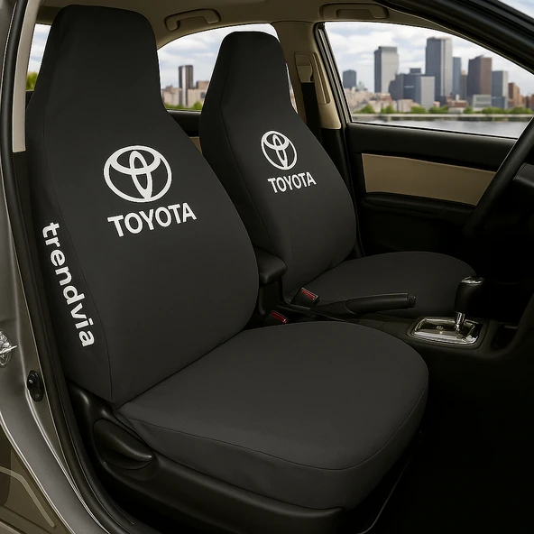 Toyota Siyah Renk Ön Arka Koltuk Kılıfı Penye Servis Tipi Araba Koltuk Koruyucu ürün görseli 1