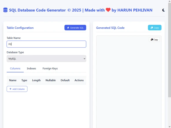 SQL Database Code Generator - Resim 2