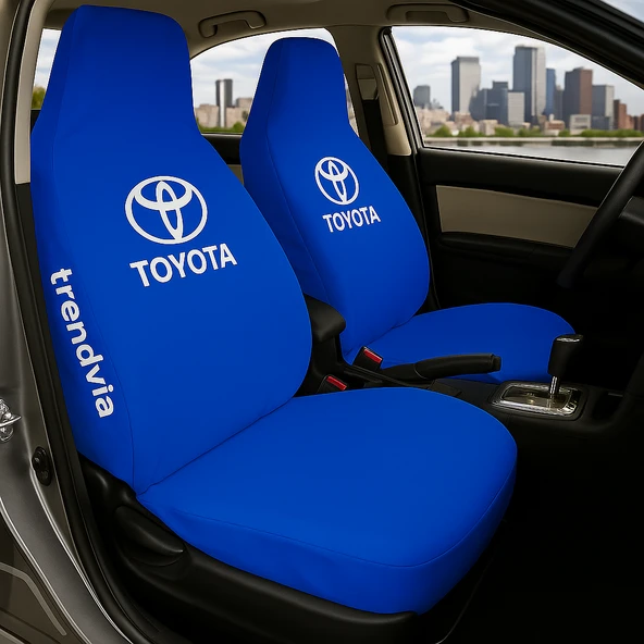 Toyota Mavi Renk Ön Arka Koltuk Kılıfı Penye Servis Tipi Araba Koltuk Koruyucu ürün görseli 1