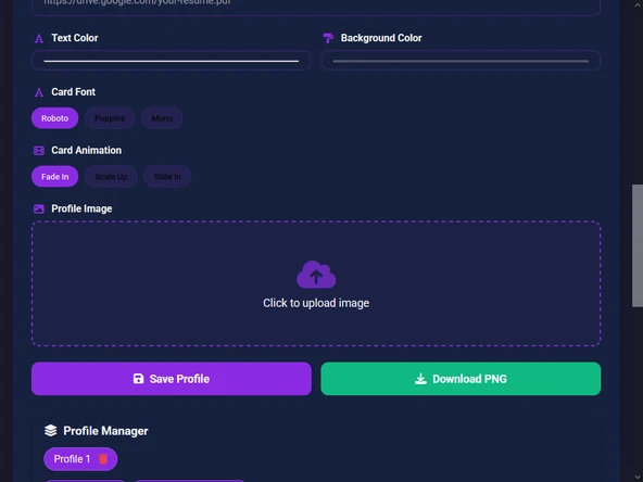 AI Profile Card Generator - Resim 3