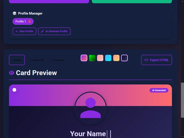 AI Profile Card Generator - Resim 4