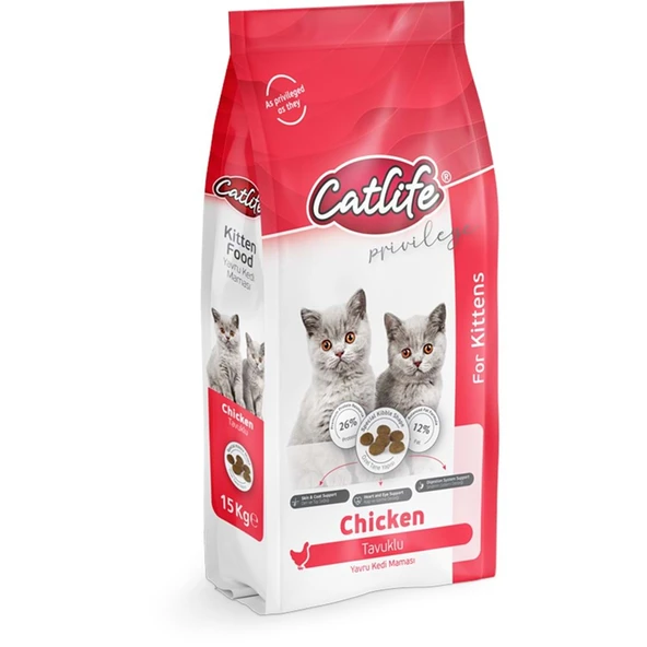 CLFD01-Catlife Tavuklu Yavru Kedi Maması 15 Kg ürün görseli 1