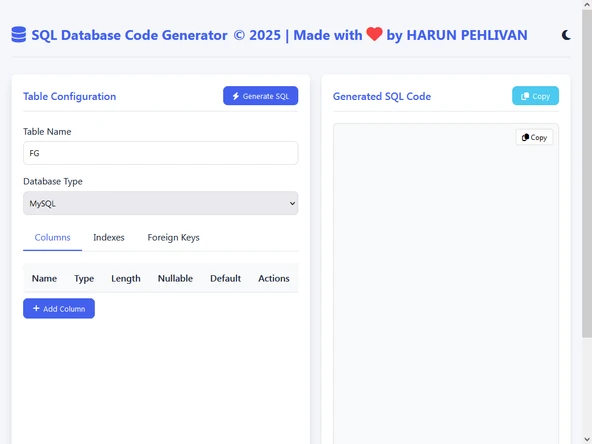 SQL Database Code Generator - Resim 3