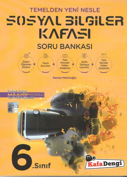 Kafa Dengi Yayınları 6.Sınıf Sosyal Bilgiler Kafası Soru Bankası Maarif Model ürün görseli 1
