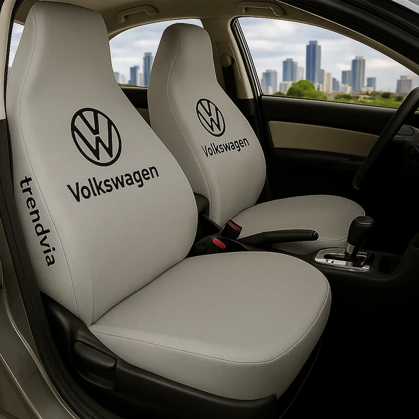 Volkswagen Gri Renk Ön Arka Koltuk Kılıfı Penye Servis Tipi Araba Koltuk Koruyucu ürün görseli 1