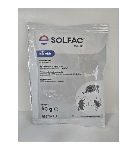 PİRE BİT SOLFAC WP 50 GR BİT-PİRE-KENE İLACI ürün görseli 1