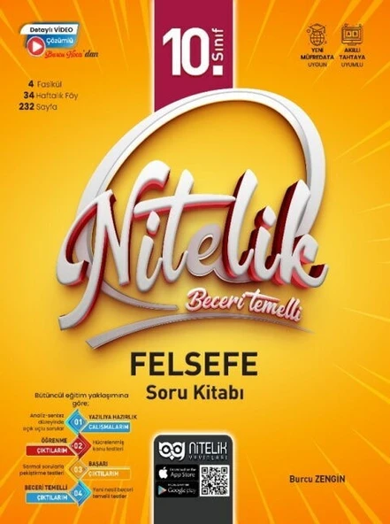 10. Sınıf Felsefe Beceri Temelli Soru Kitabı Nitelik Yayınları ürün görseli 1