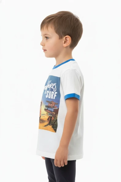 Toontoy Erkek Çocuk Surf Baskı Tişört ürün görseli 1