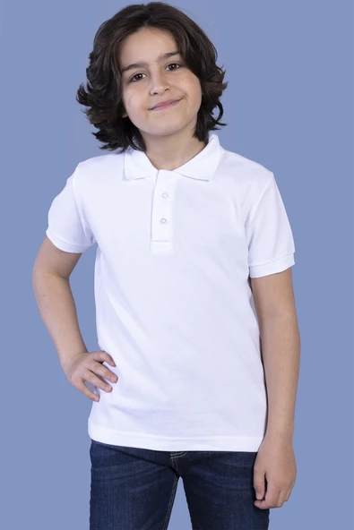 Toontoy Unisex Çocuk Düğmeli Polo Yaka Tişört ürün görseli 1