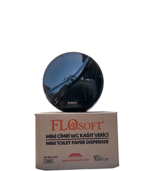 Flosoft Mini Cimri Tuvalet Kağıdı Aparatı Siyah (F096S) ürün görseli 1