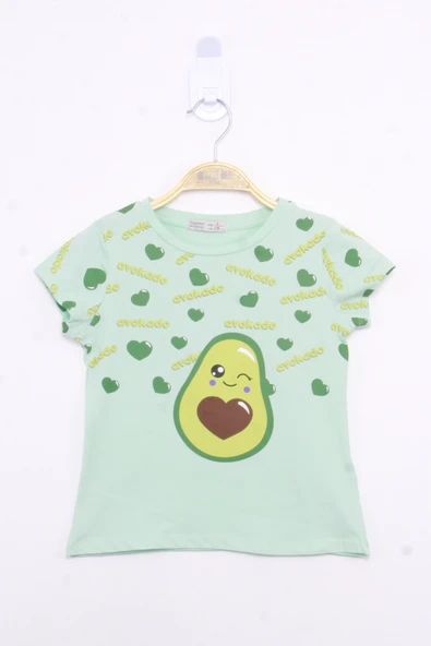 Toontoy Kız Çocuk Avokado Baskılı Tişört ürün görseli 1