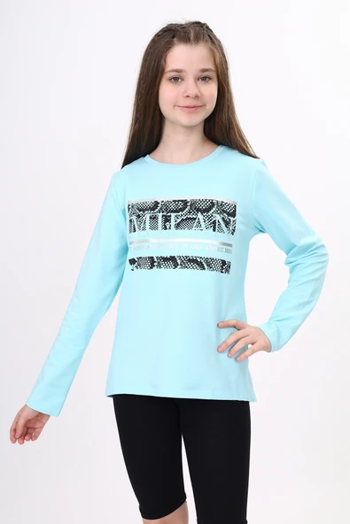 Toontoy Kız Çocuk Milan Baskılı Sweatshirt ürün görseli 1