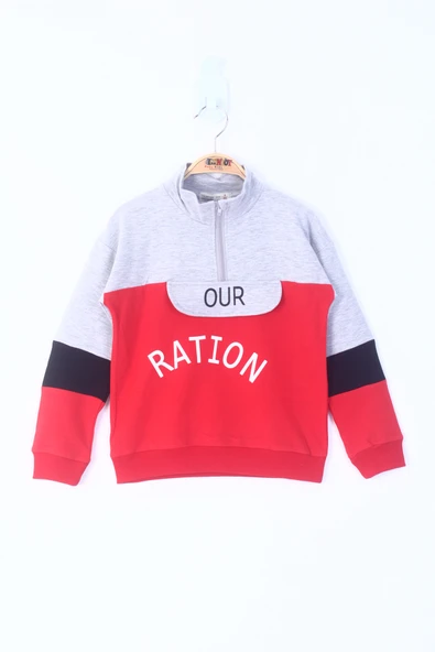 Toontoy Erkek Çocuk Ration Baskılı Sweatshirt ürün görseli 1