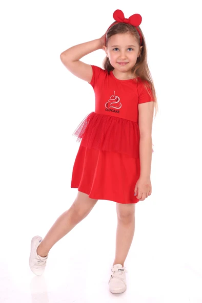 Toontoy Kız Bebek Cup Cake Nakışlı Elbise ürün görseli 1
